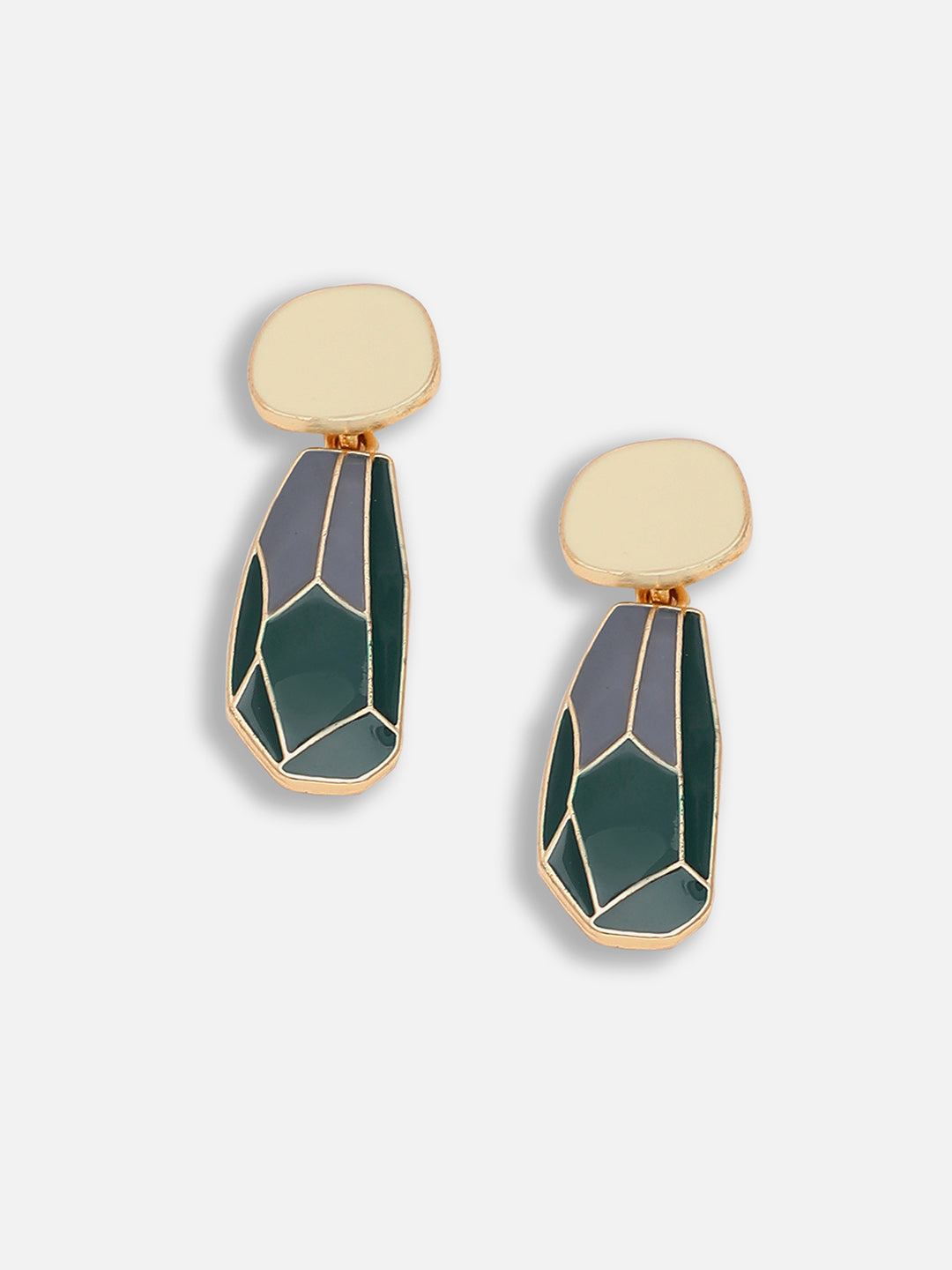 Gold Plated Party Designer Stone Drop Earring For Women