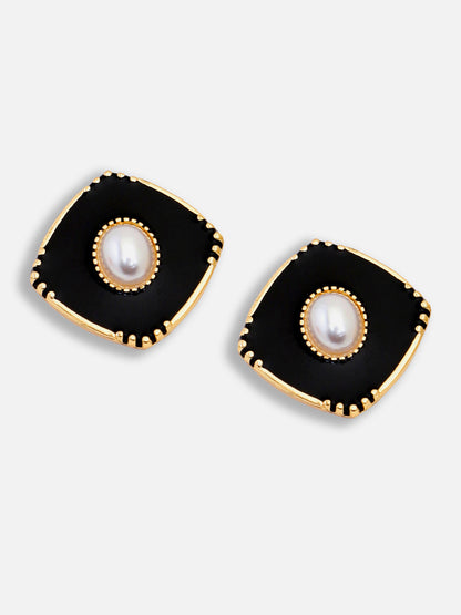 Gold Plated Party Pearls Stud For Women