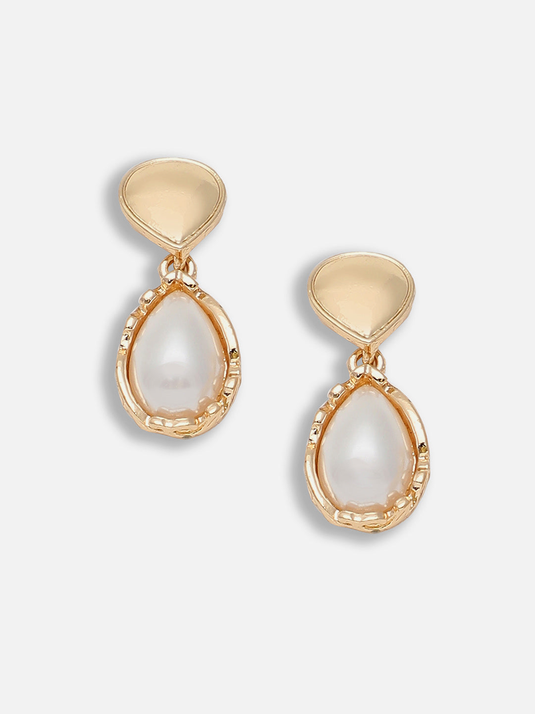 Gold Plated Party Pearls Drop Earring For Women