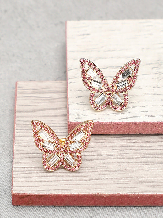 Gold Plated Party Designer Stone Stud For Women