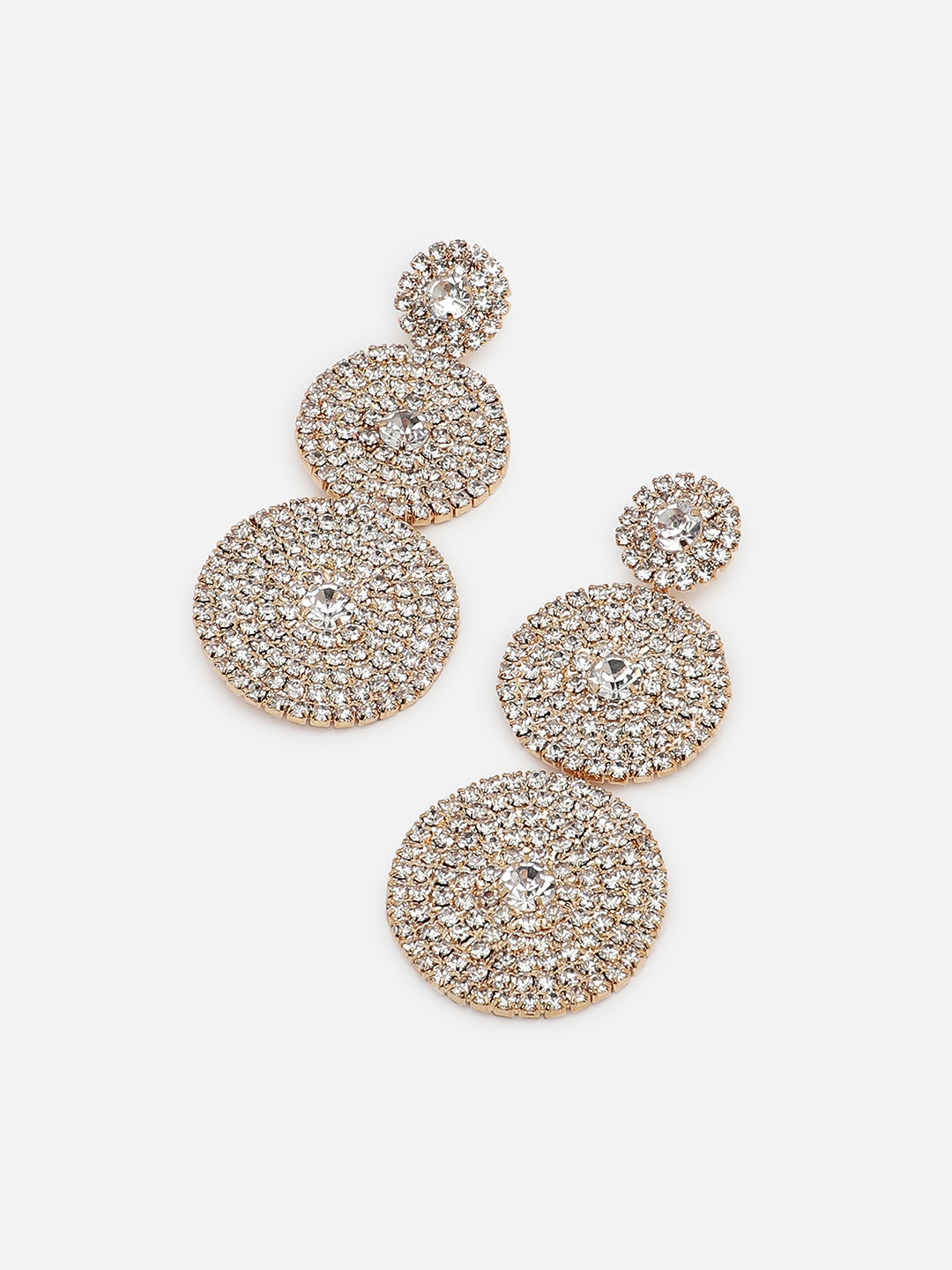 Gold Plated Party Designer Stone Drop Earring For Women