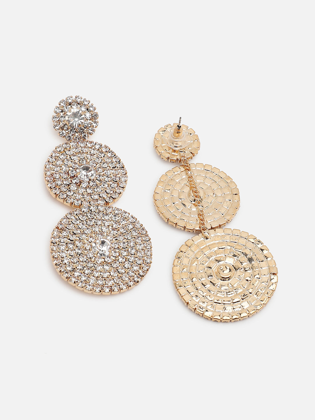 Gold Plated Party Designer Stone Drop Earring For Women