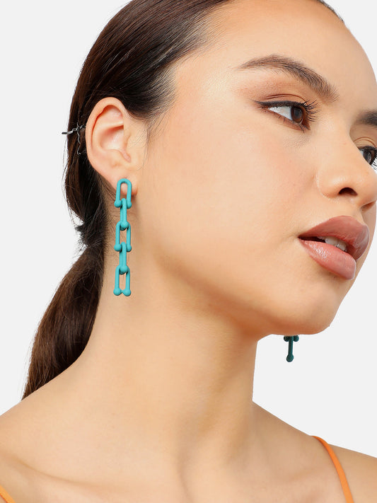 Gold Plated Party Designer Stone Drop Earring For Women