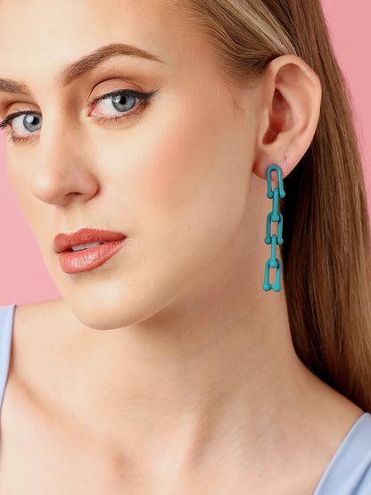 Gold Plated Party Designer Stone Drop Earring For Women