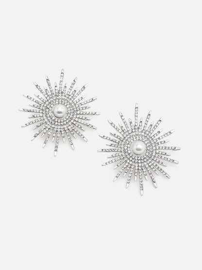Gold Plated Party Designer Stone Stud For Women