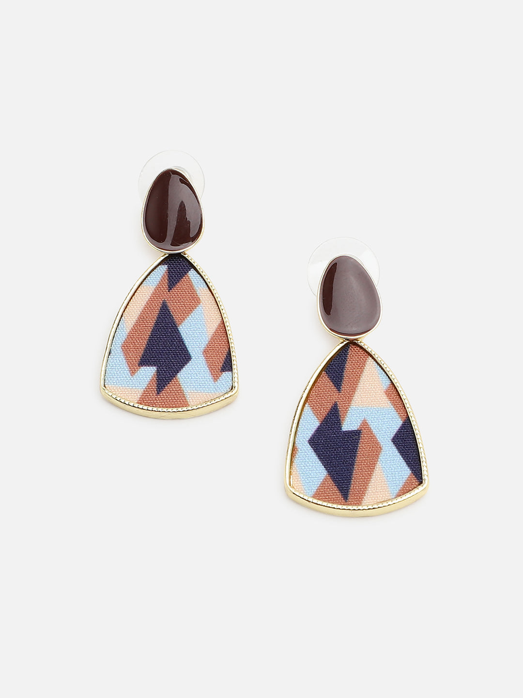 Gold Plated Party Designer Stone Drop Earring For Women