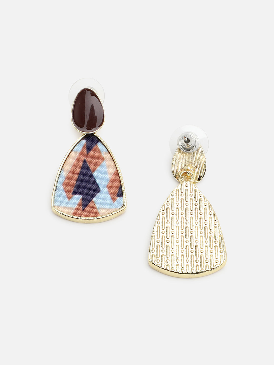 Gold Plated Party Designer Stone Drop Earring For Women
