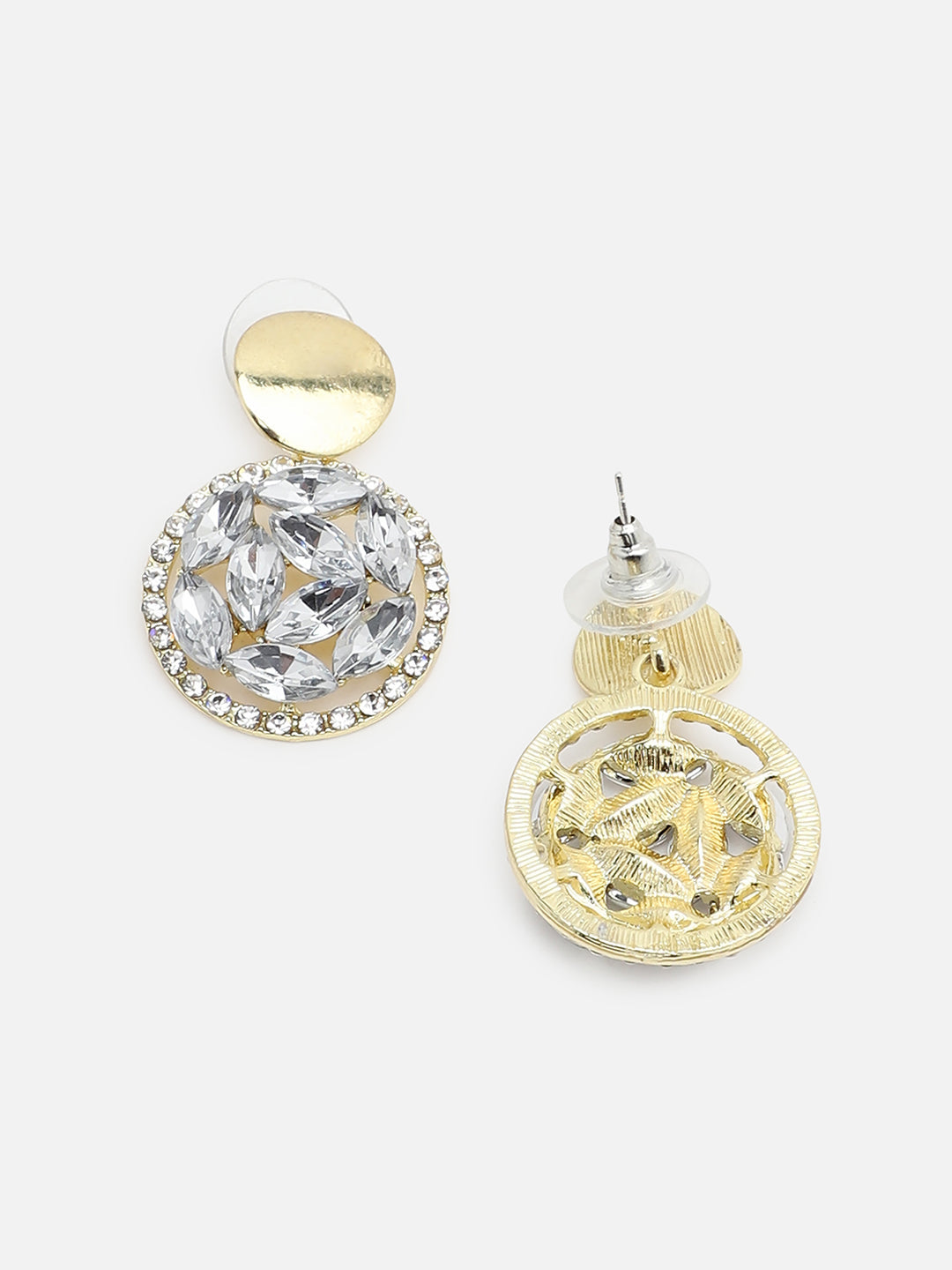 Gold Plated Party Designer Stone Drop Earring For Women