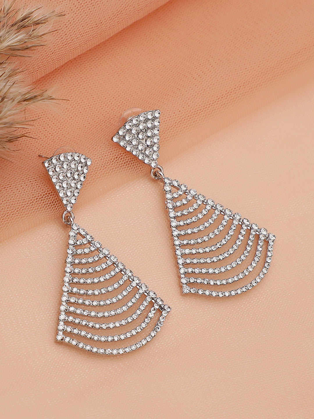 Gold Plated Party Designer Stone Drop Earring For Women