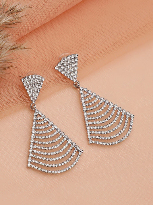 Gold Plated Party Designer Stone Drop Earring For Women