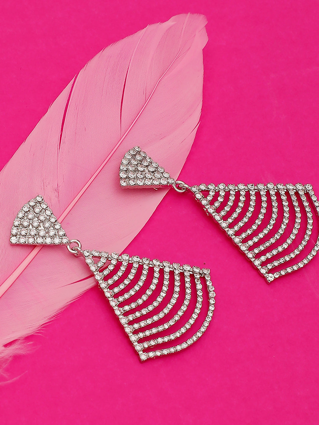 Gold Plated Party Designer Stone Drop Earring For Women