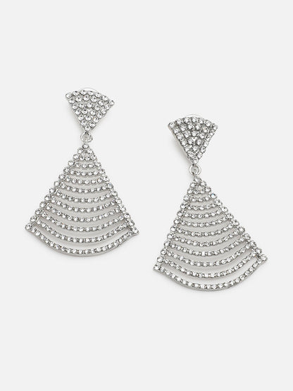 Gold Plated Party Designer Stone Drop Earring For Women