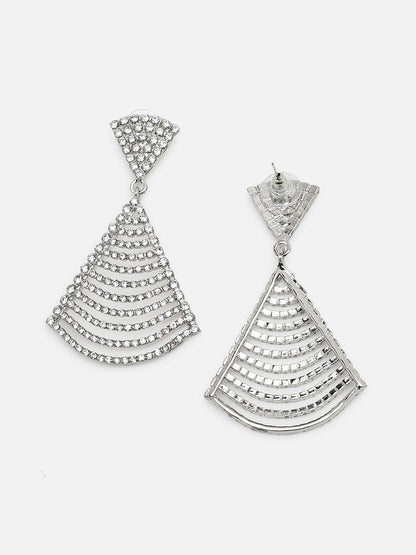 Gold Plated Party Designer Stone Drop Earring For Women