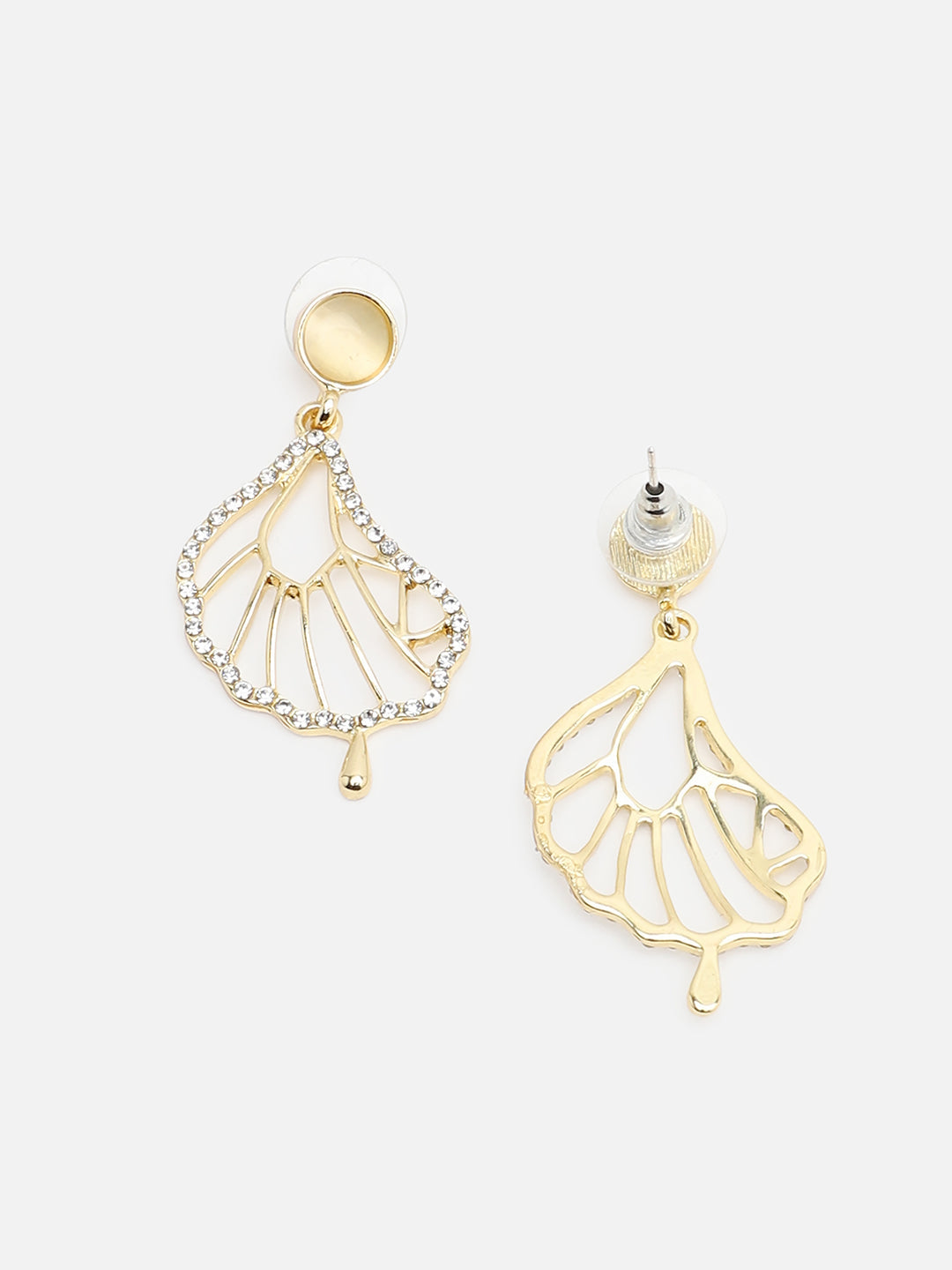 Gold Plated Party Designer Stone Drop Earring For Women