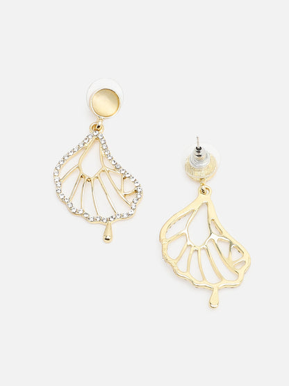 Gold Plated Party Designer Stone Drop Earring For Women