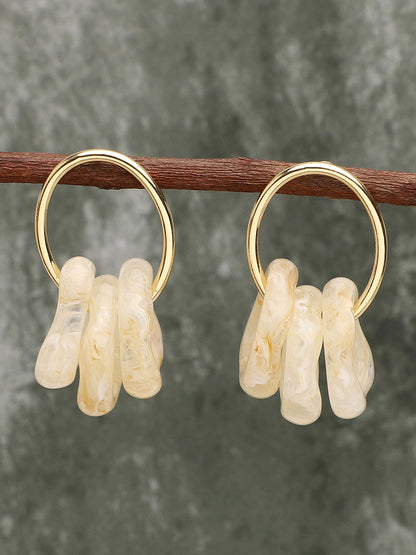 Gold Plated Party Designer Stone Drop Earring For Women