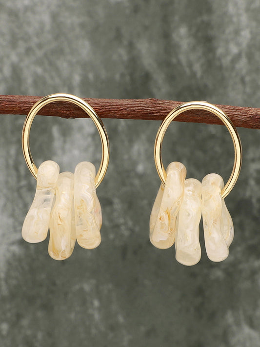 Gold Plated Party Designer Stone Drop Earring For Women