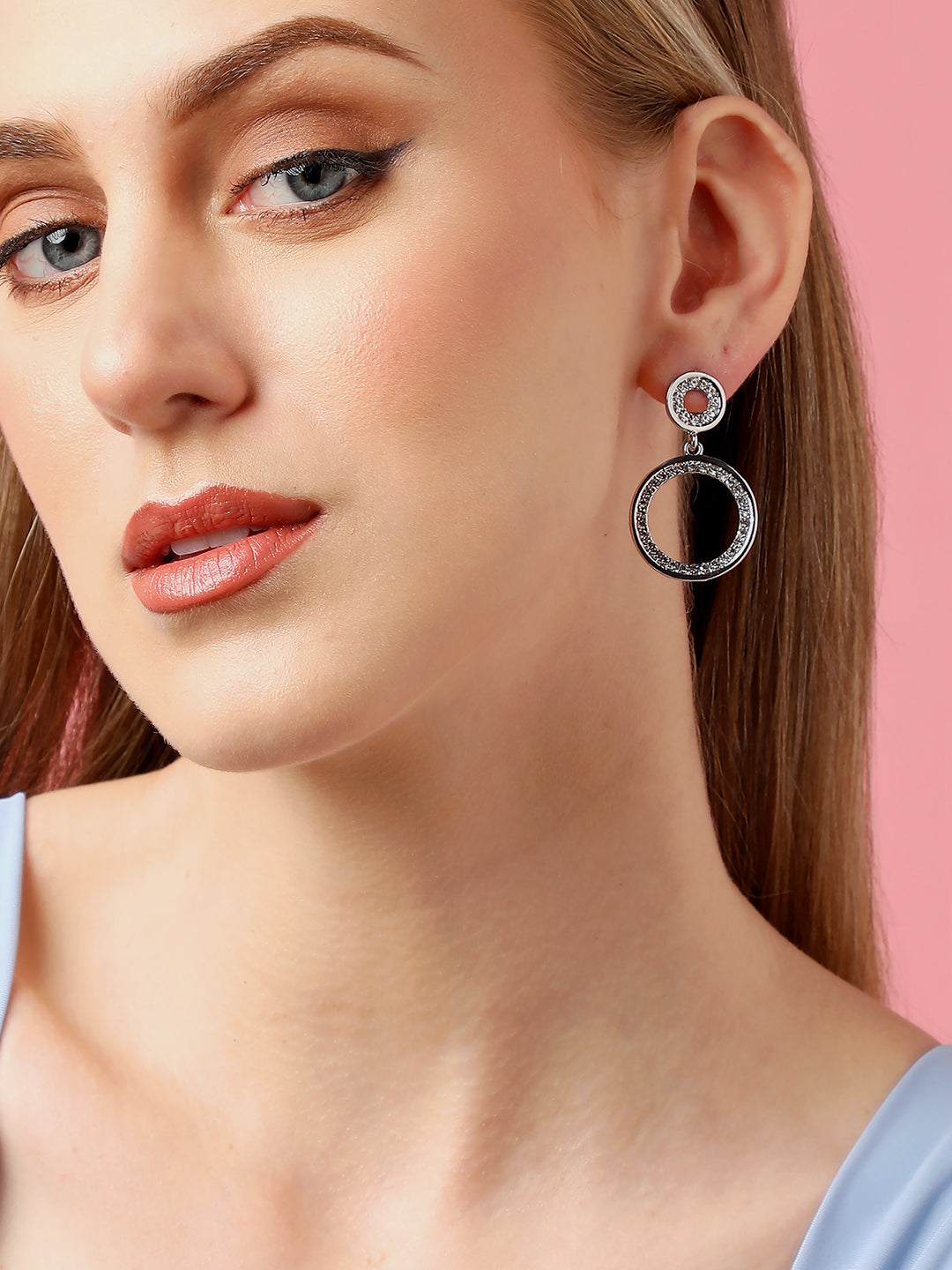 Gold Plated Party Designer Stone Drop Earring For Women