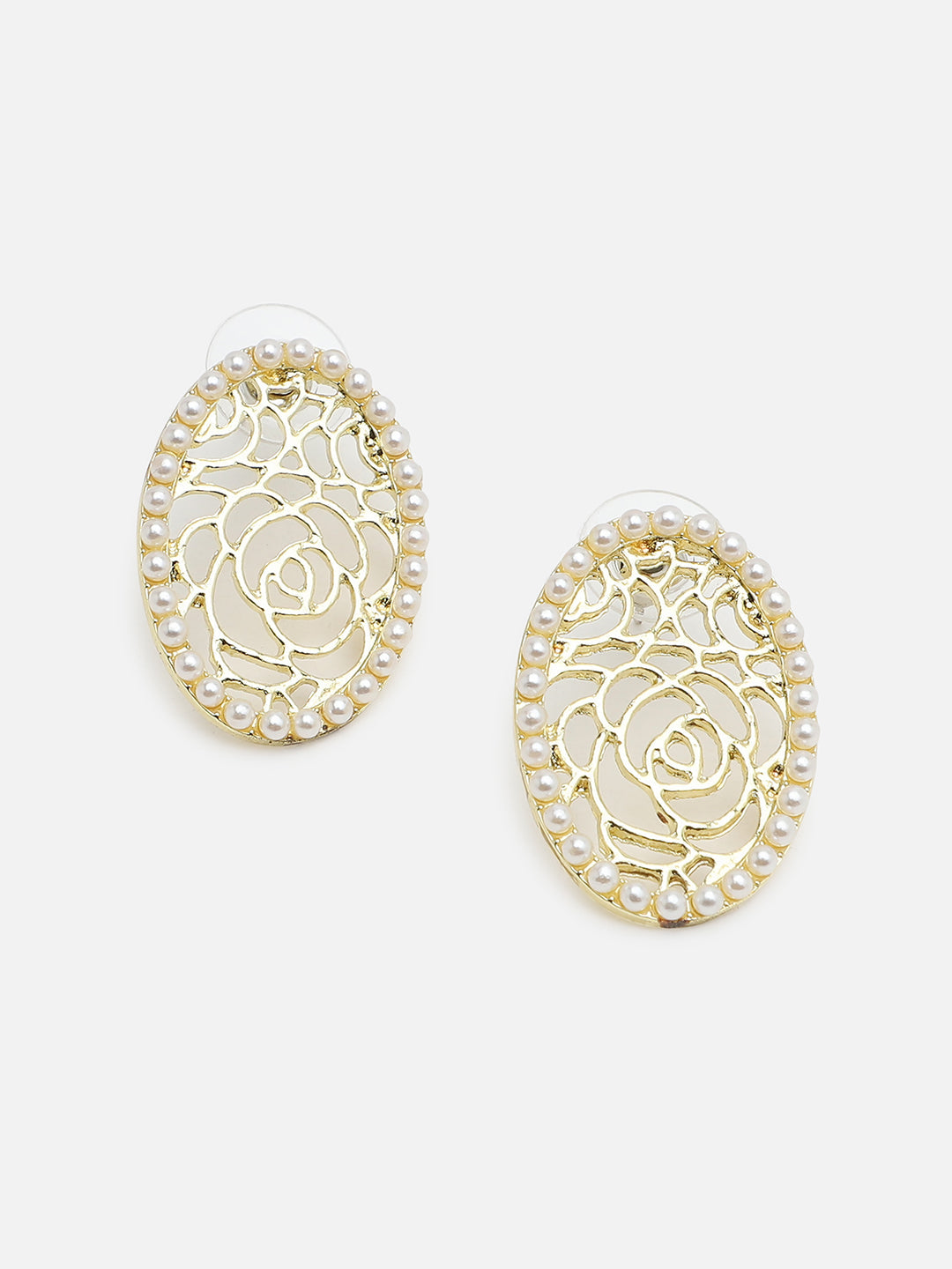 Gold Plated Party Designer Stone Stud For Women