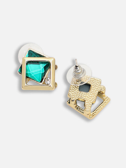 Gold Plated Party Designer Stone Stud For Women