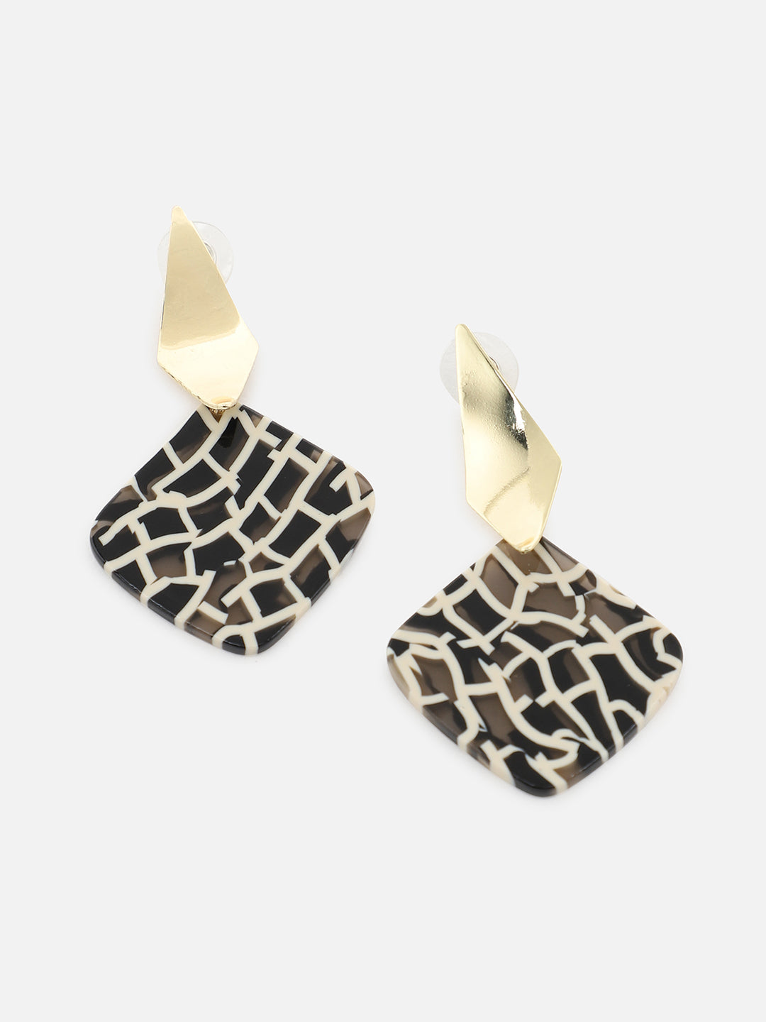 Gold Plated Party Designer Stone Drop Earring For Women