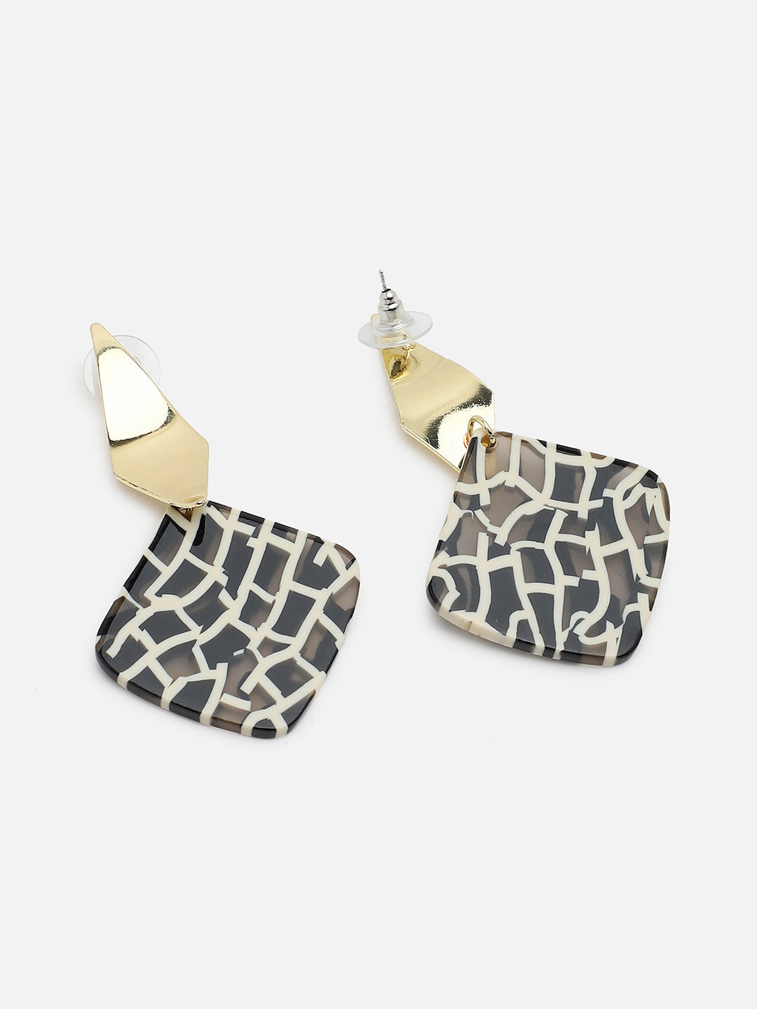 Gold Plated Party Designer Stone Drop Earring For Women