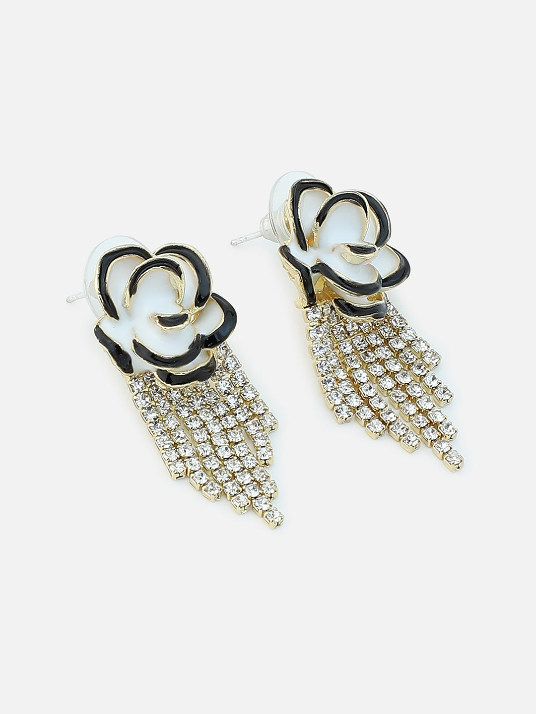 Gold Plated Party Designer Stone Drop Earring For Women