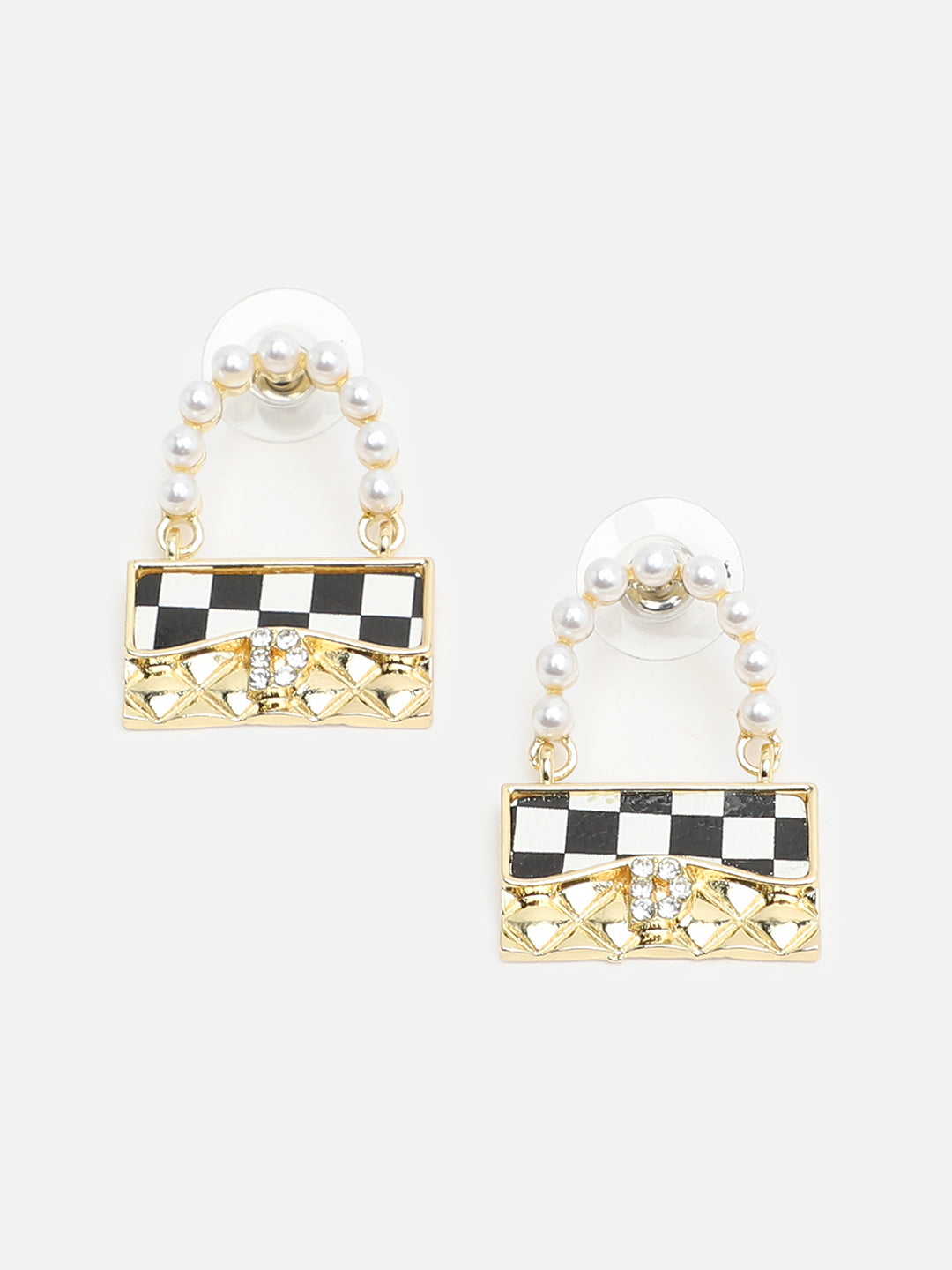 Gold Plated Party Designer Stone Drop Earring For Women