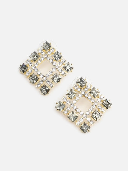 Gold Plated Party Designer Stone Stud For Women