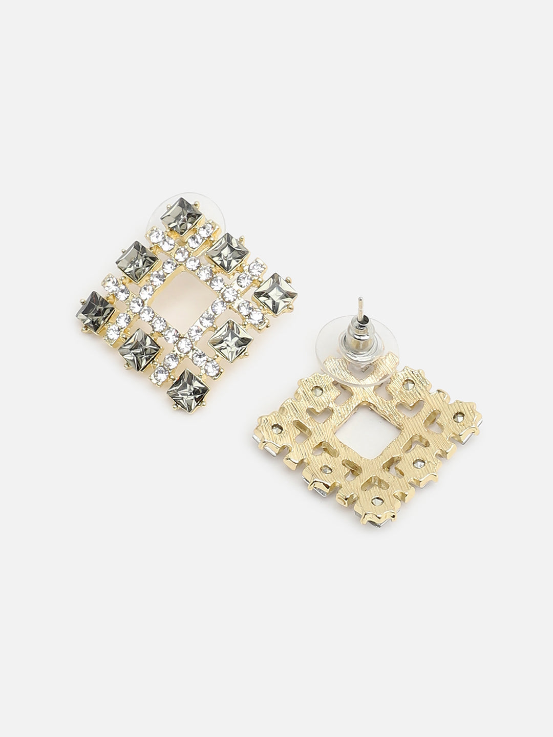 Gold Plated Party Designer Stone Stud For Women