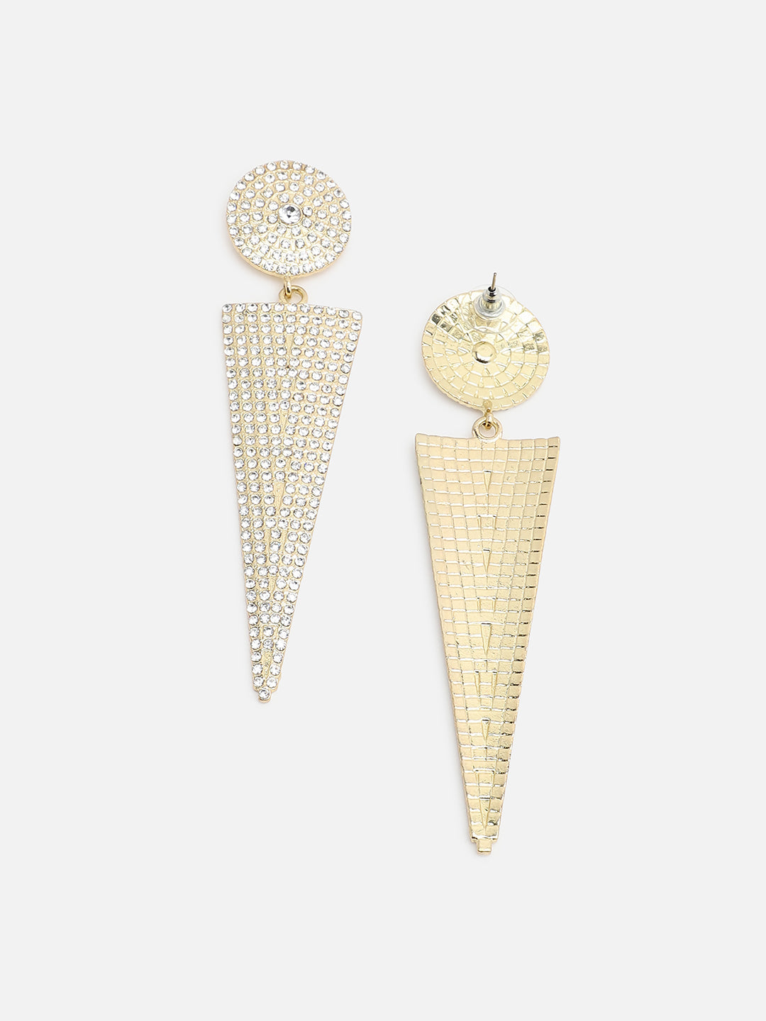 Gold Plated Party Designer Stone Drop Earring For Women