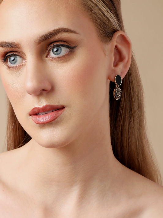 Gold Plated Party Designer Stone Drop Earring For Women