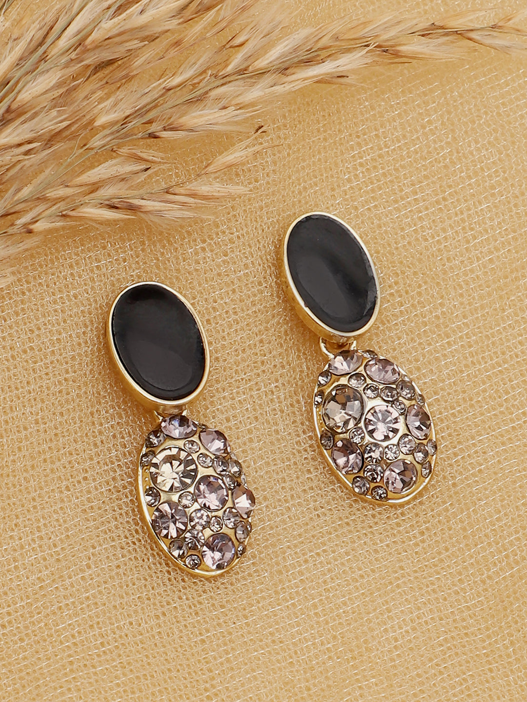 Gold Plated Party Designer Stone Drop Earring For Women