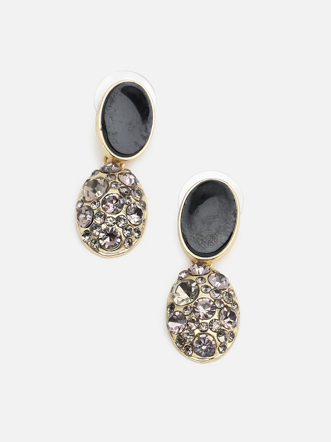 Gold Plated Party Designer Stone Drop Earring For Women