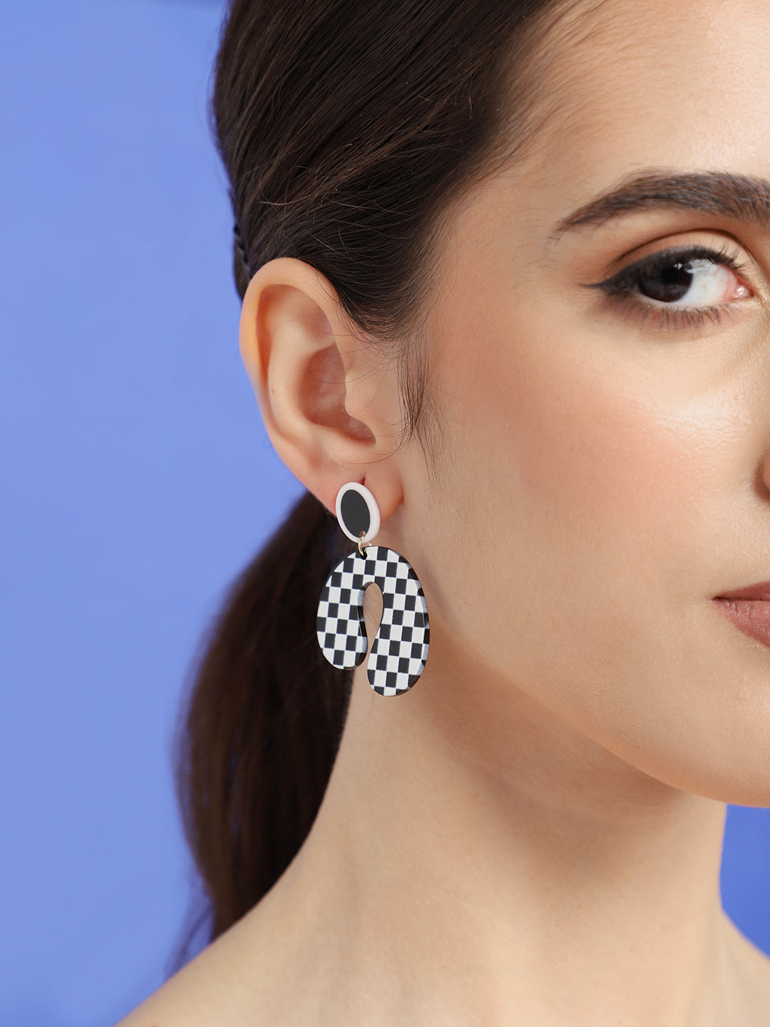 Gold Plated Party Designer Stone Drop Earring For Women