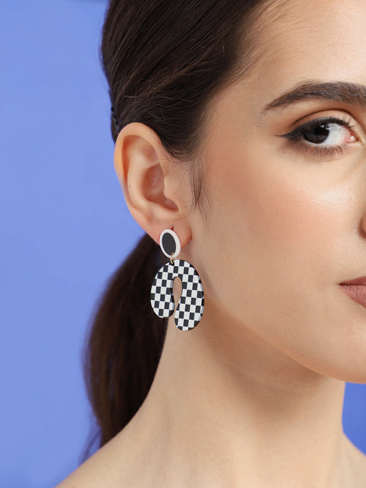 Gold Plated Party Designer Stone Drop Earring For Women