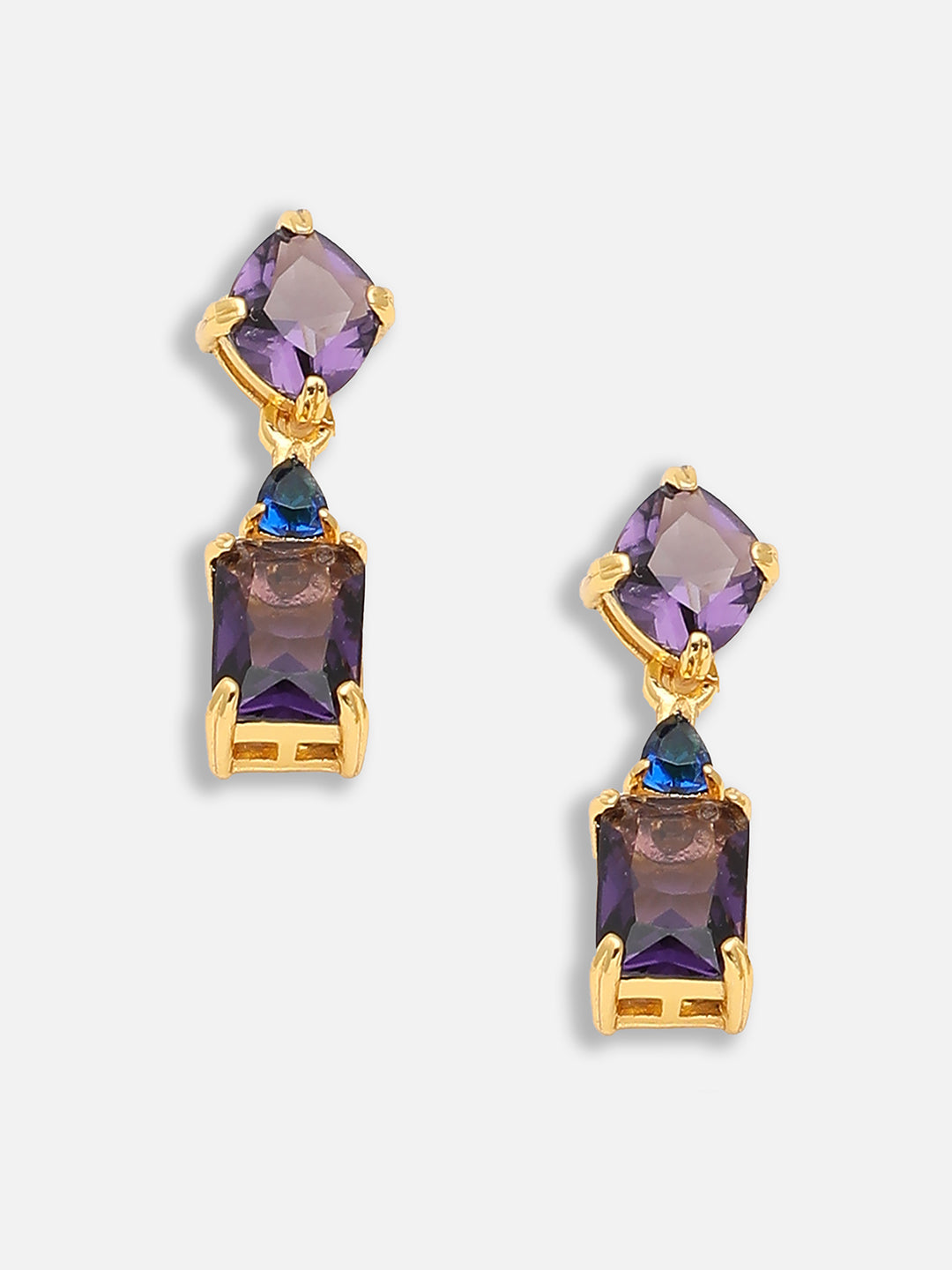 Gold Plated Party Designer Stone Drop Earring For Women