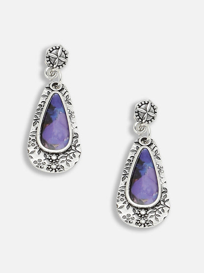 Gold Plated Party Designer Stone Drop Earring For Women