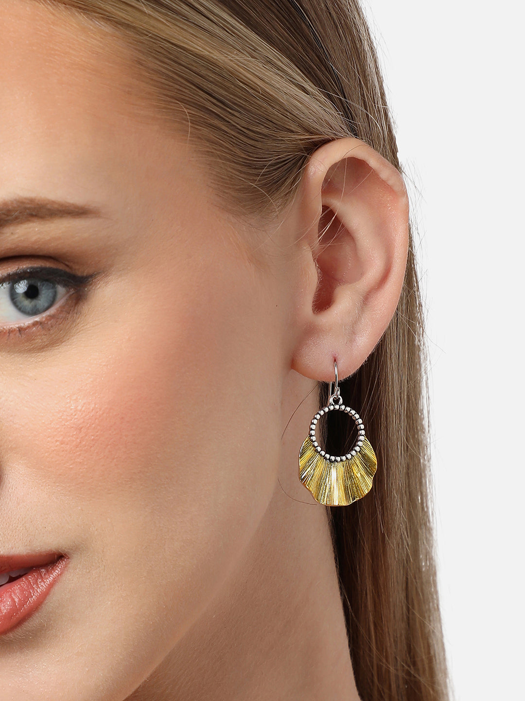Gold Plated Party Designer Stone Drop Earring For Women
