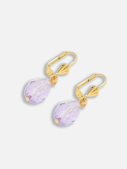 Gold Plated Party Designer Stone Drop Earring For Women