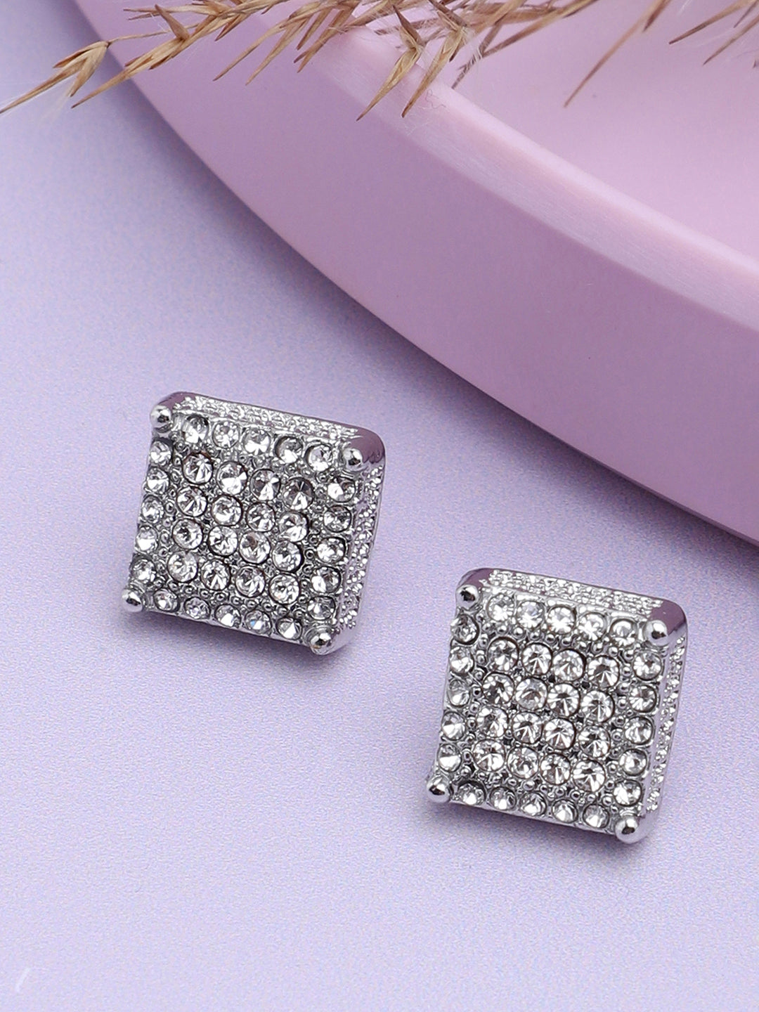 Gold Plated Party Designer Stone Stud For Women