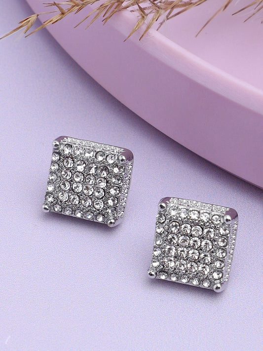 Gold Plated Party Designer Stone Stud For Women
