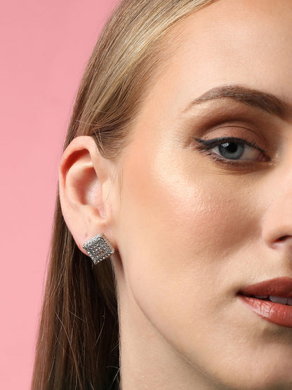 Gold Plated Party Designer Stone Stud For Women