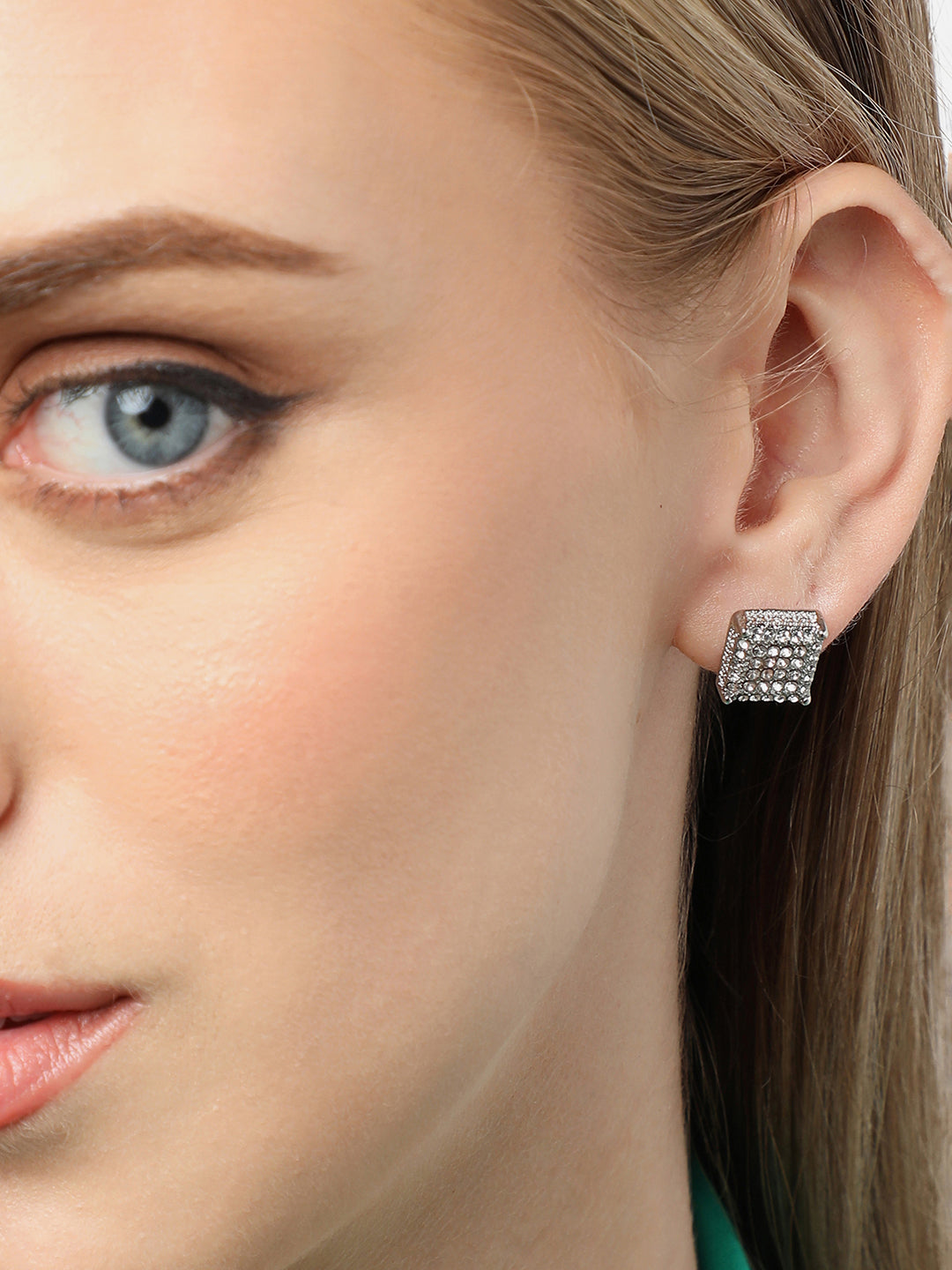 Gold Plated Party Designer Stone Stud For Women