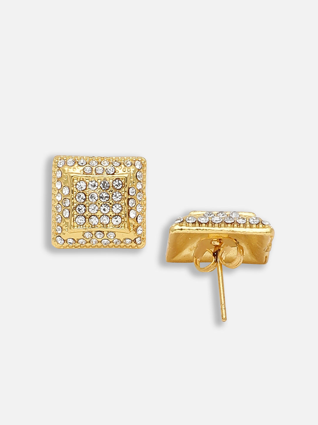 Gold Plated Party Designer Stone Stud For Women