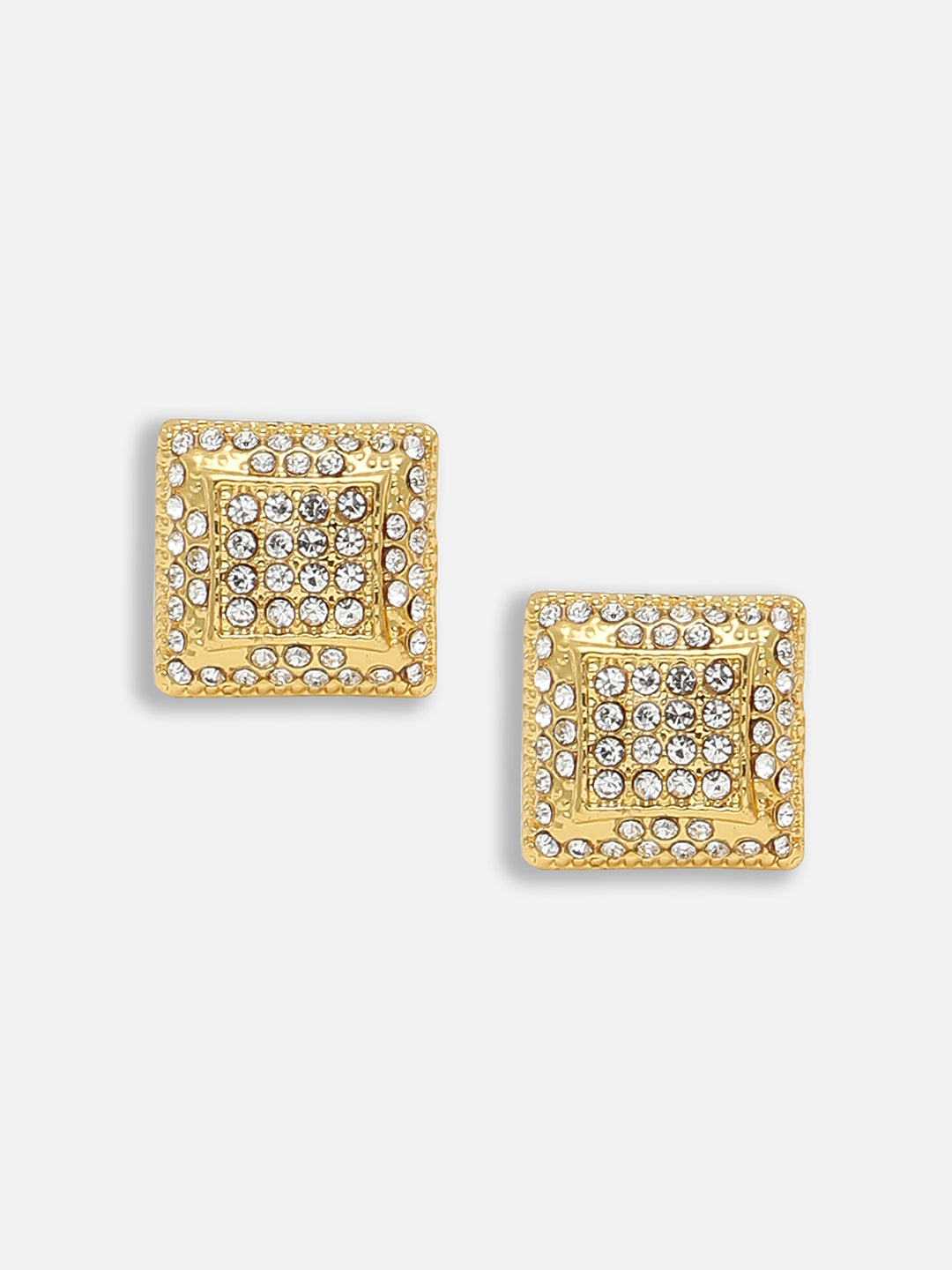 Gold Plated Party Designer Stone Stud For Women