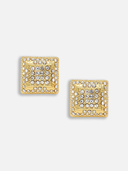 Gold Plated Party Designer Stone Stud For Women