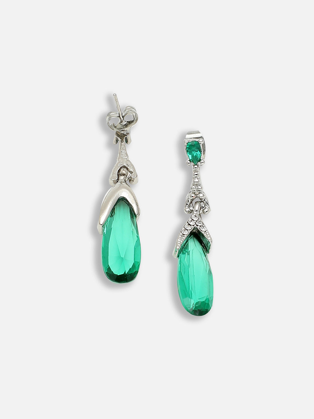 Gold Plated Party Designer Stone Drop Earring For Women