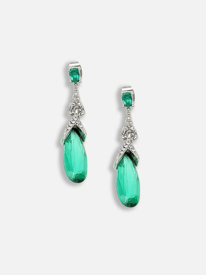 Gold Plated Party Designer Stone Drop Earring For Women
