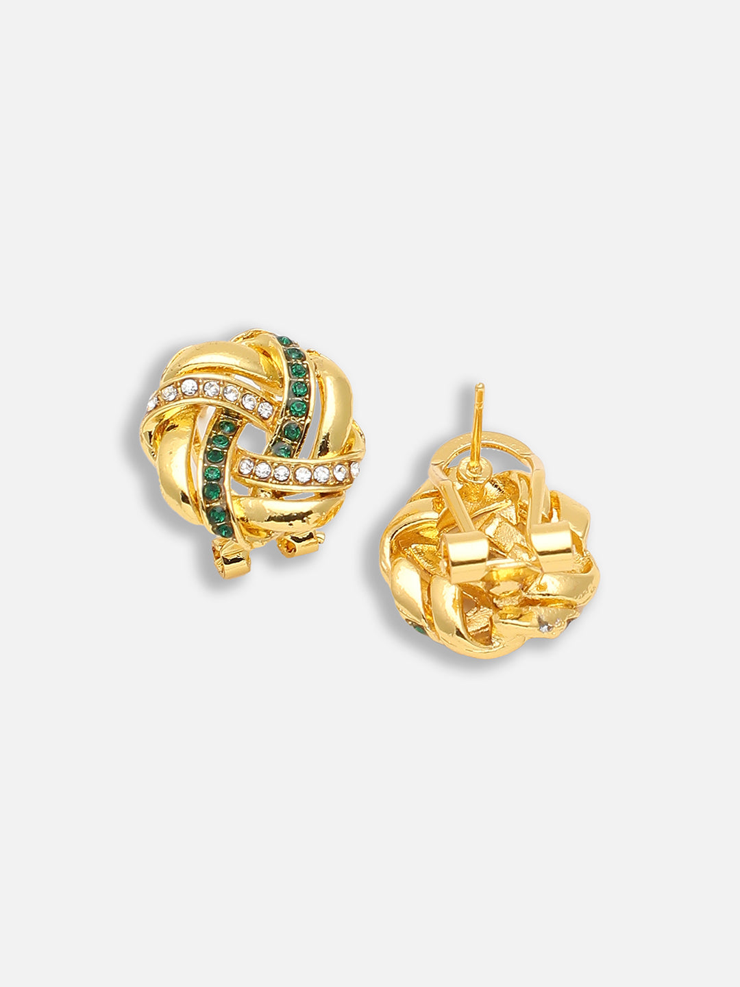 Gold Plated Party Designer Stone Stud For Women